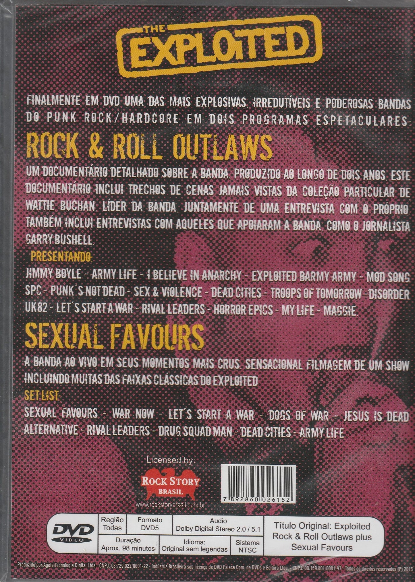 The Exploited – Rock & Roll Outlaws Plus Sexual Favours DVD