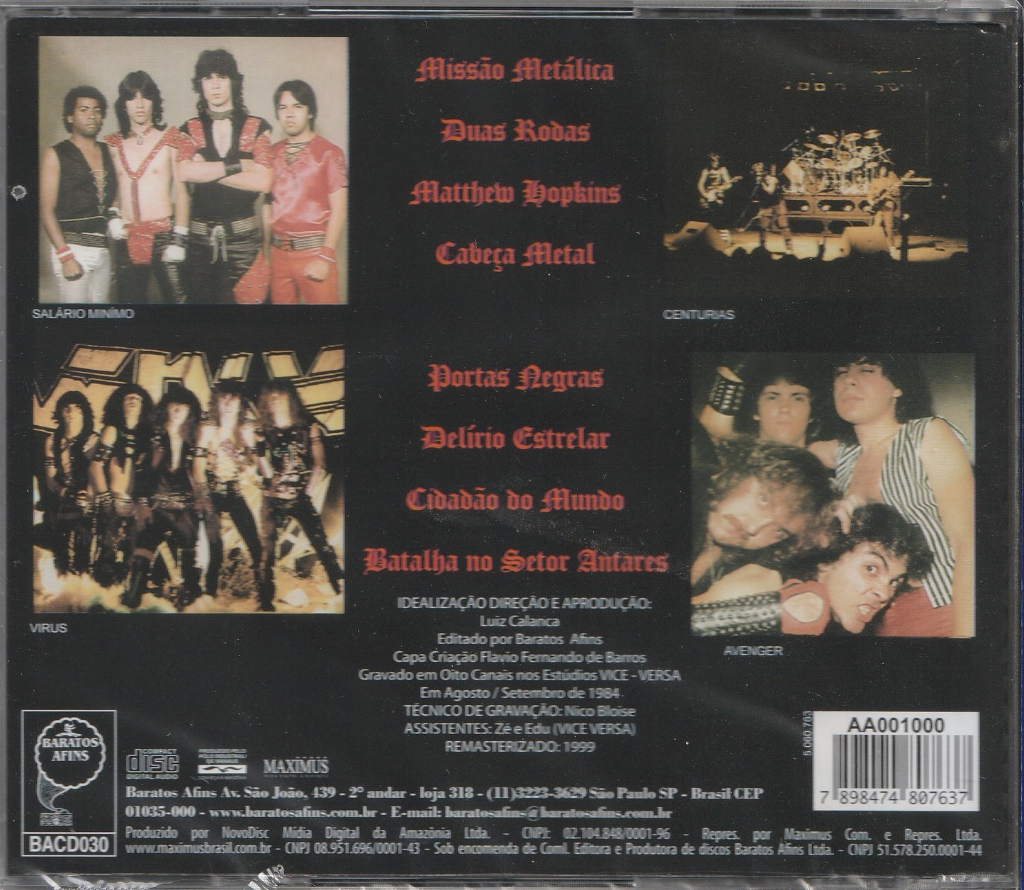 S.P. Metal I CD (Avenguer+Centúrias+Vírus+Salário Mínimo)