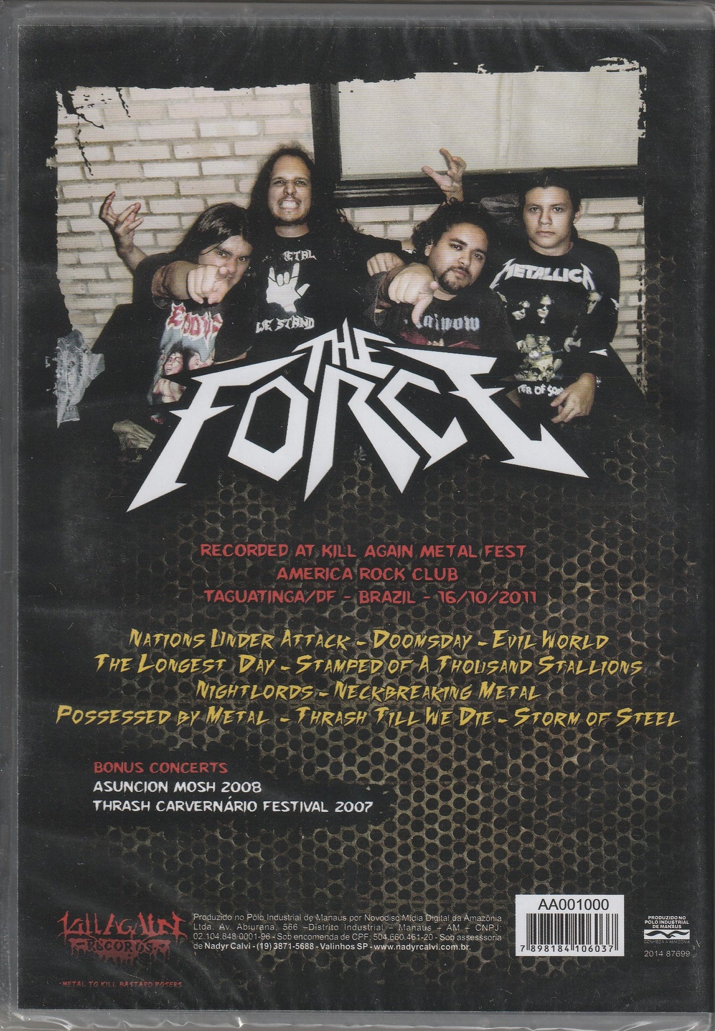 The Force - Thrash Till We Die... Live! DVD