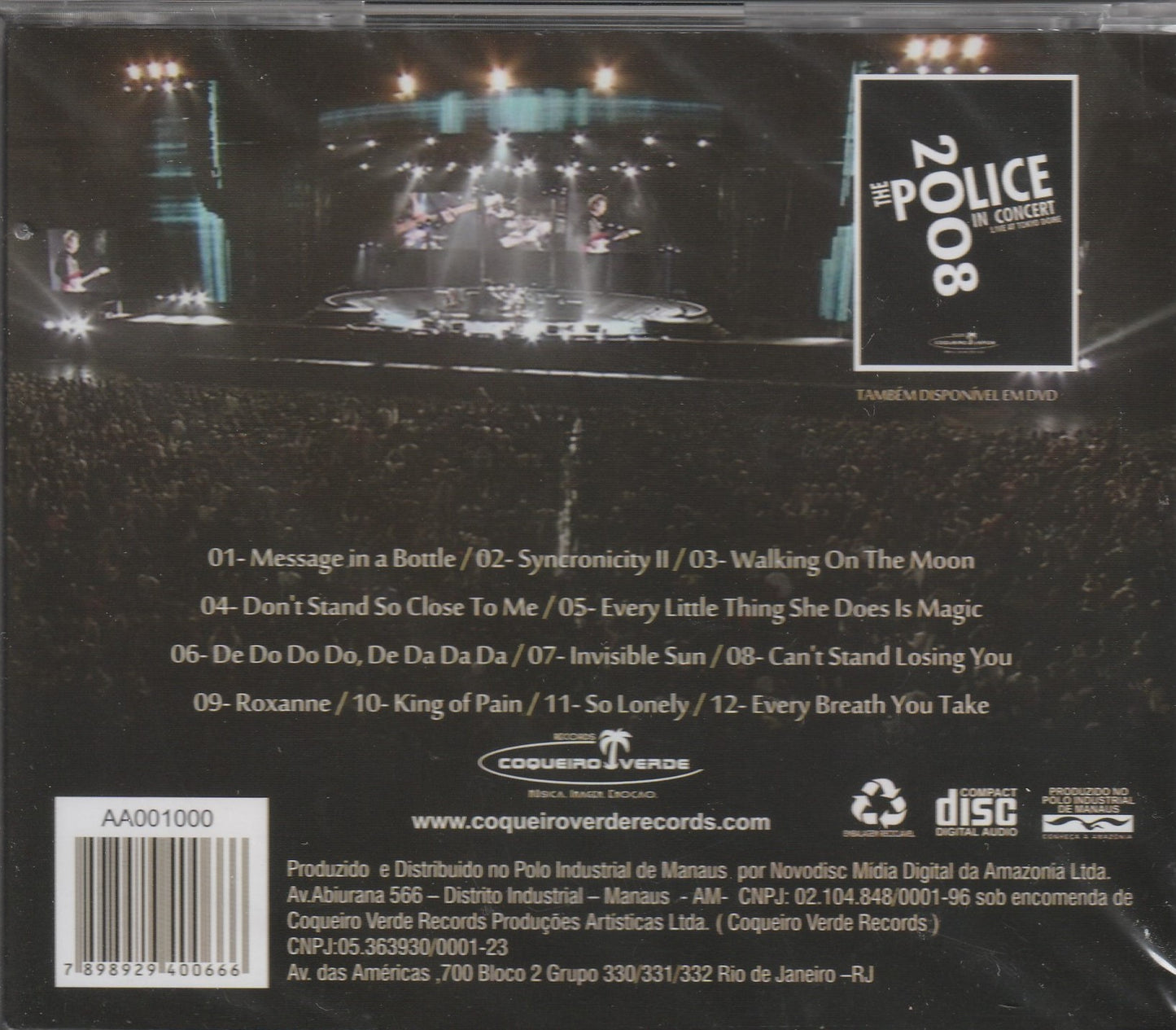 The Police - In Concert 2008 Live At Tokio Dome CD