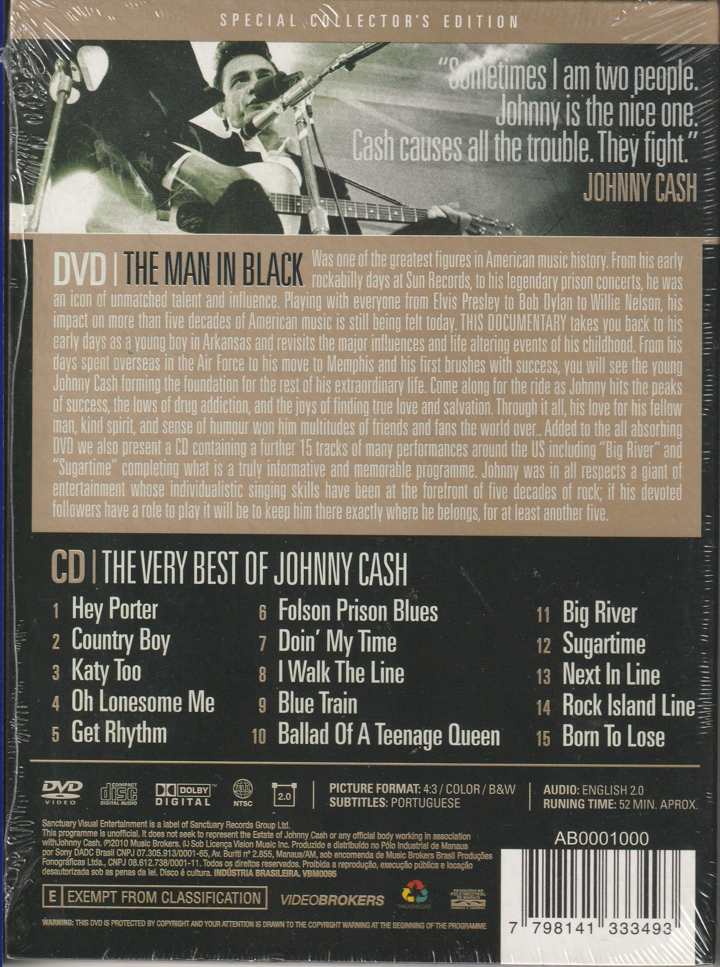 Johnny Cash – The Man In Black DVD/CD