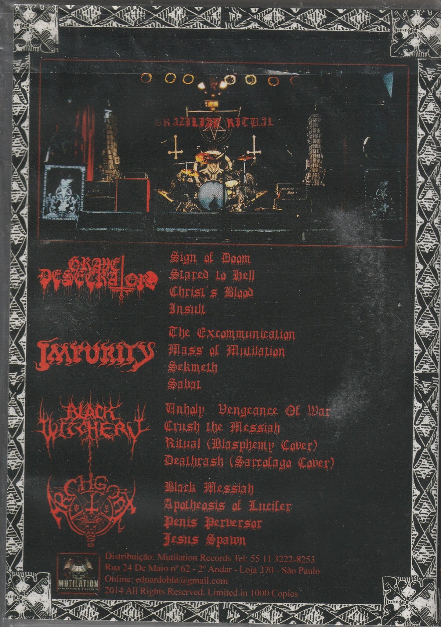 Brazilian Ritual: Second Attack DVD (Grave Desecrator, Impurity, Black Witchery and Archgoat)