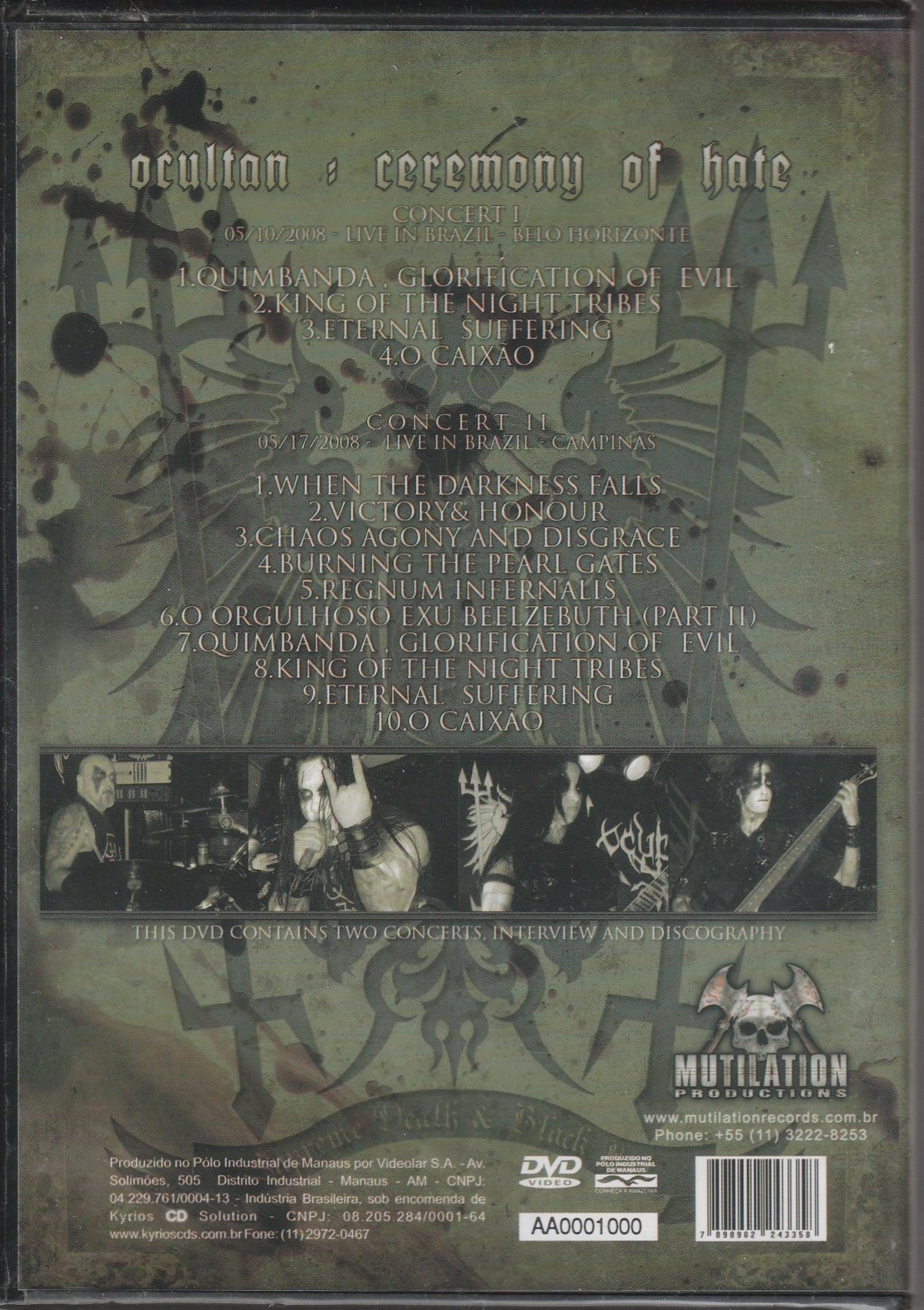 Ocultan - Ceremony Of Hate DVD
