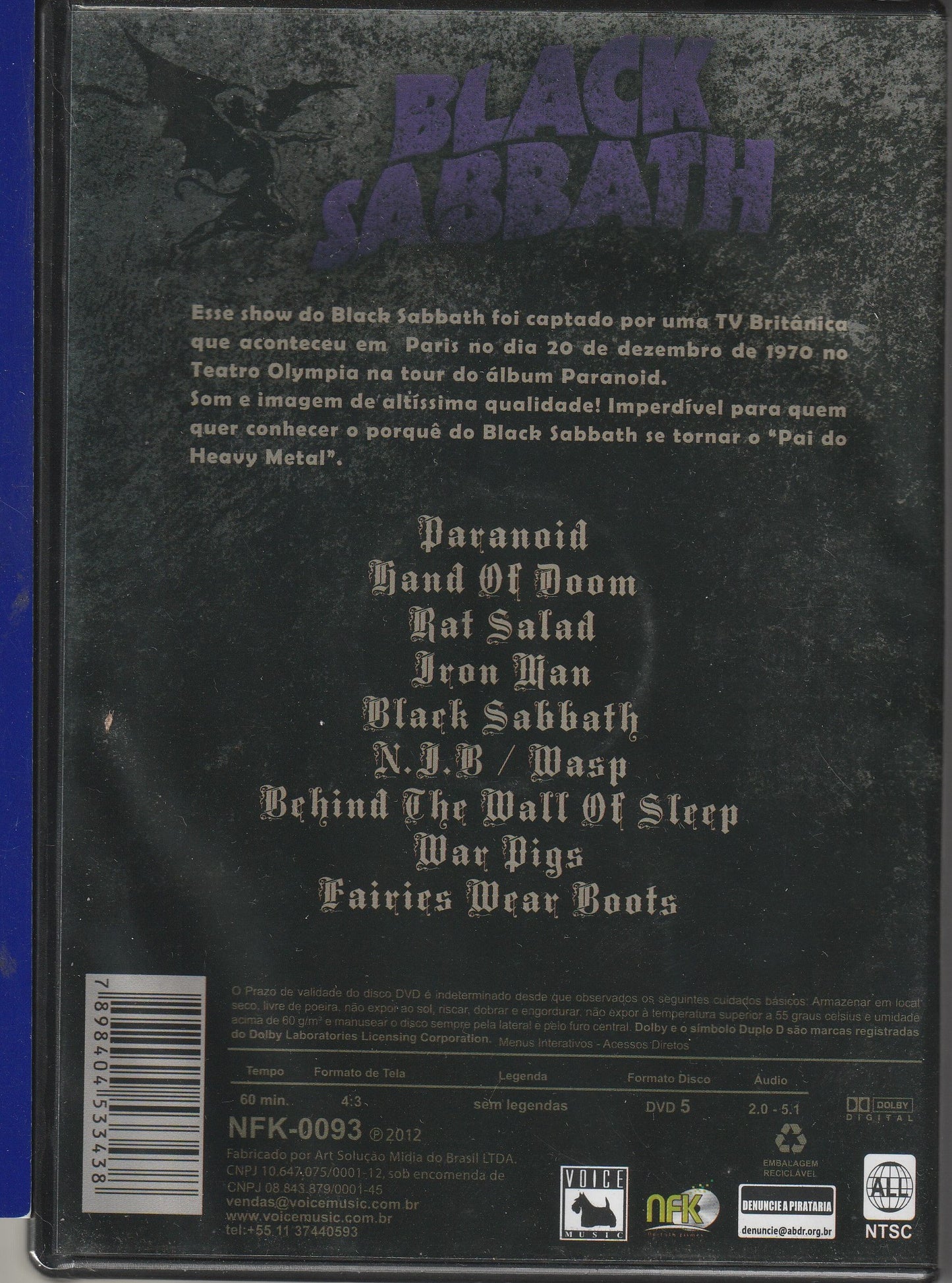 Black Sabbath – Paris 1970 DVD