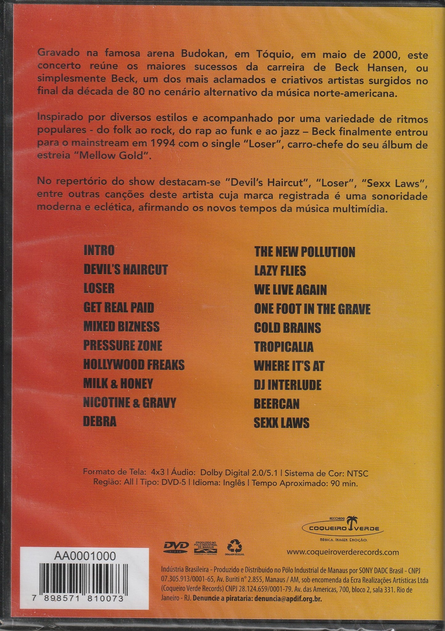 Beck - Beck In Tokyo - Live At Budokan 2000 DVD