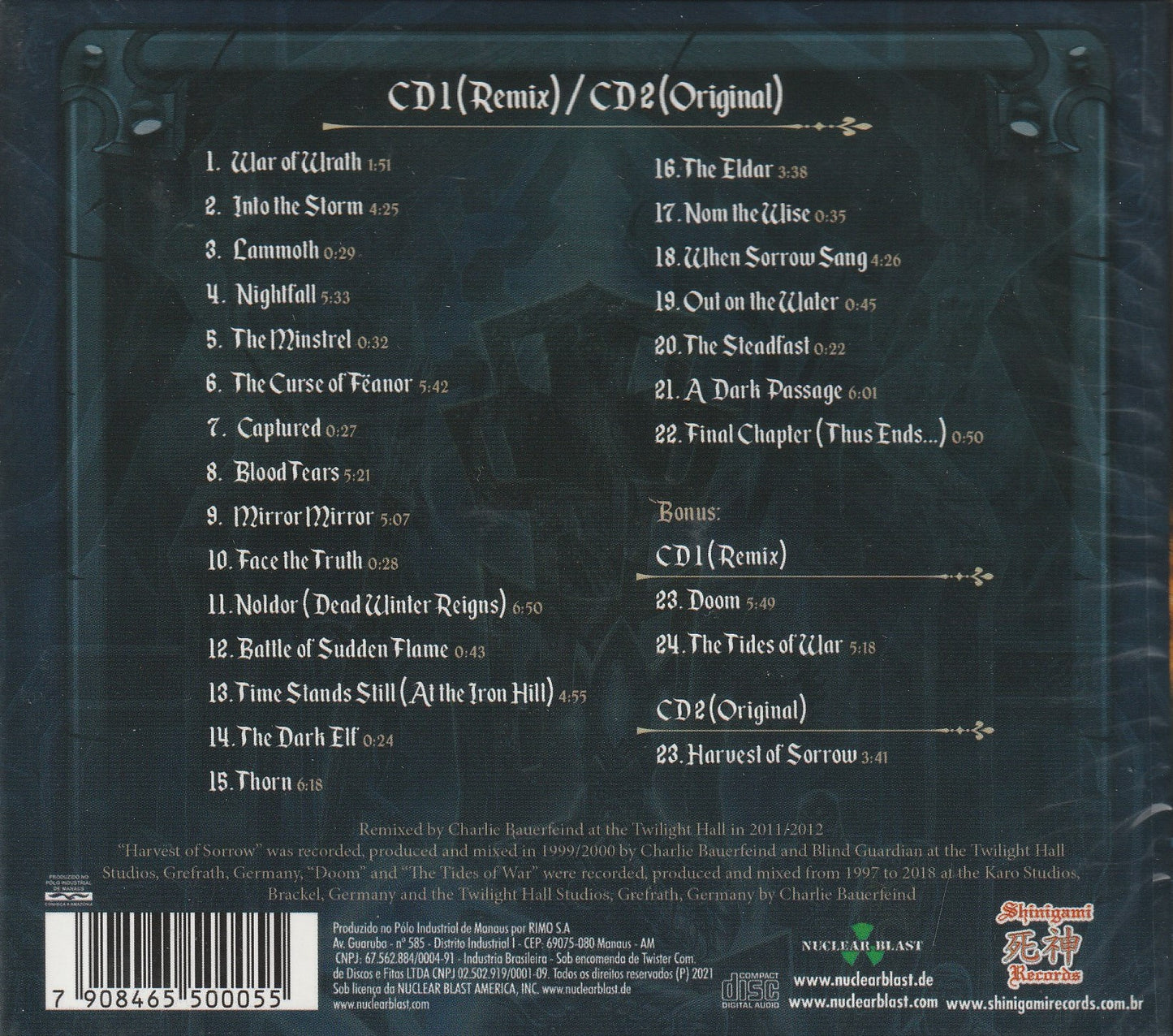 Blind Guardian - Nightfall In Middle-Earth 2xCD