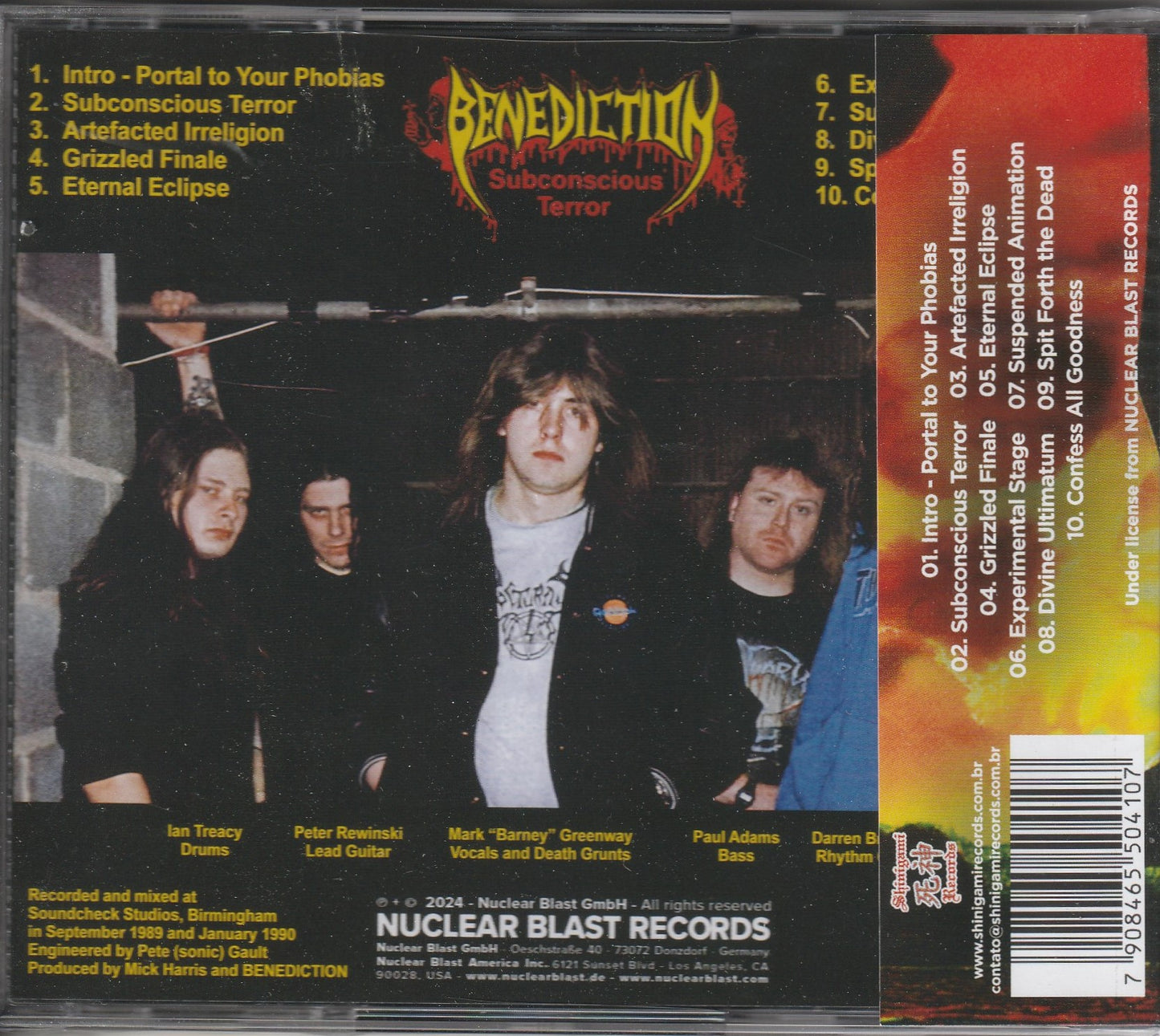 Benediction - Subconscious Terror CD
