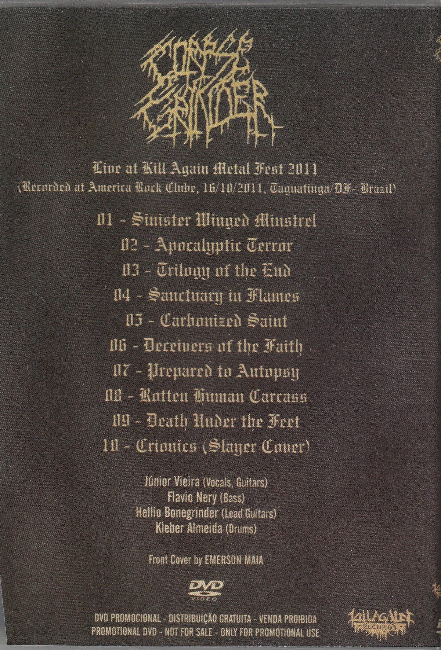 Corpse Grinder – Prepared To Autopsy Live DVD