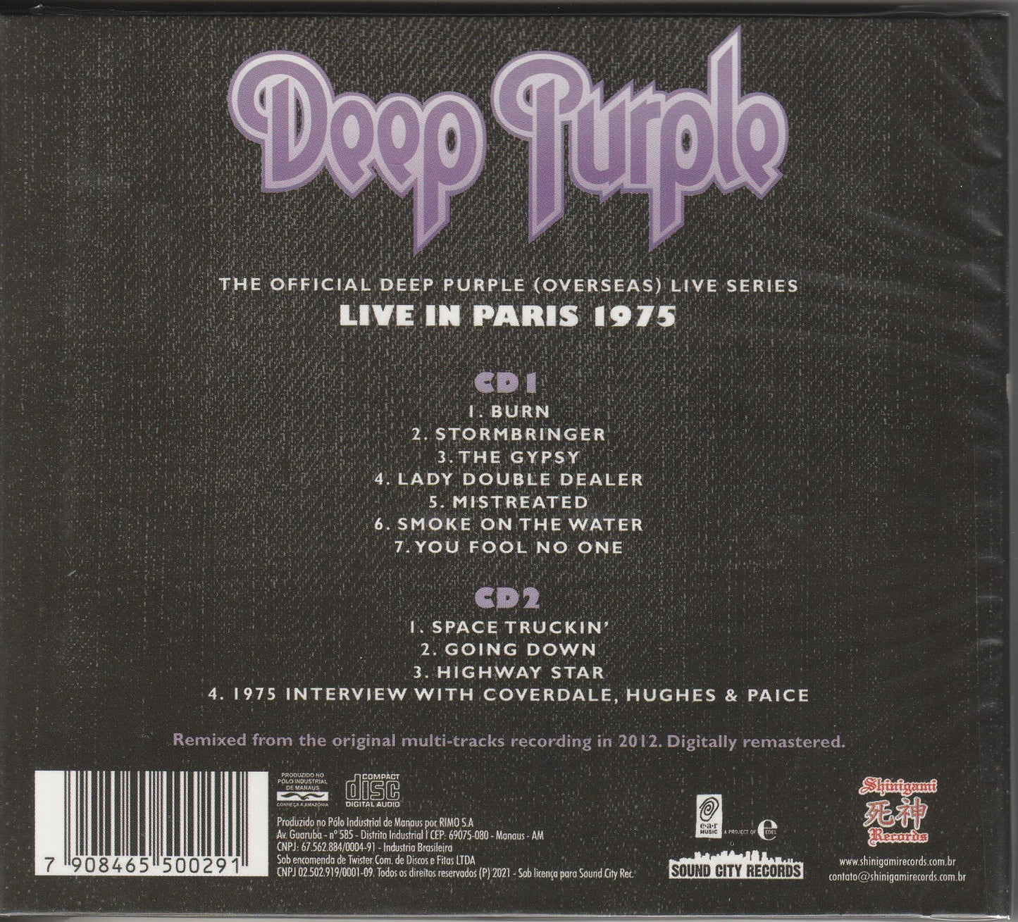 Deep Purple - Live In Paris 1975 2xCD