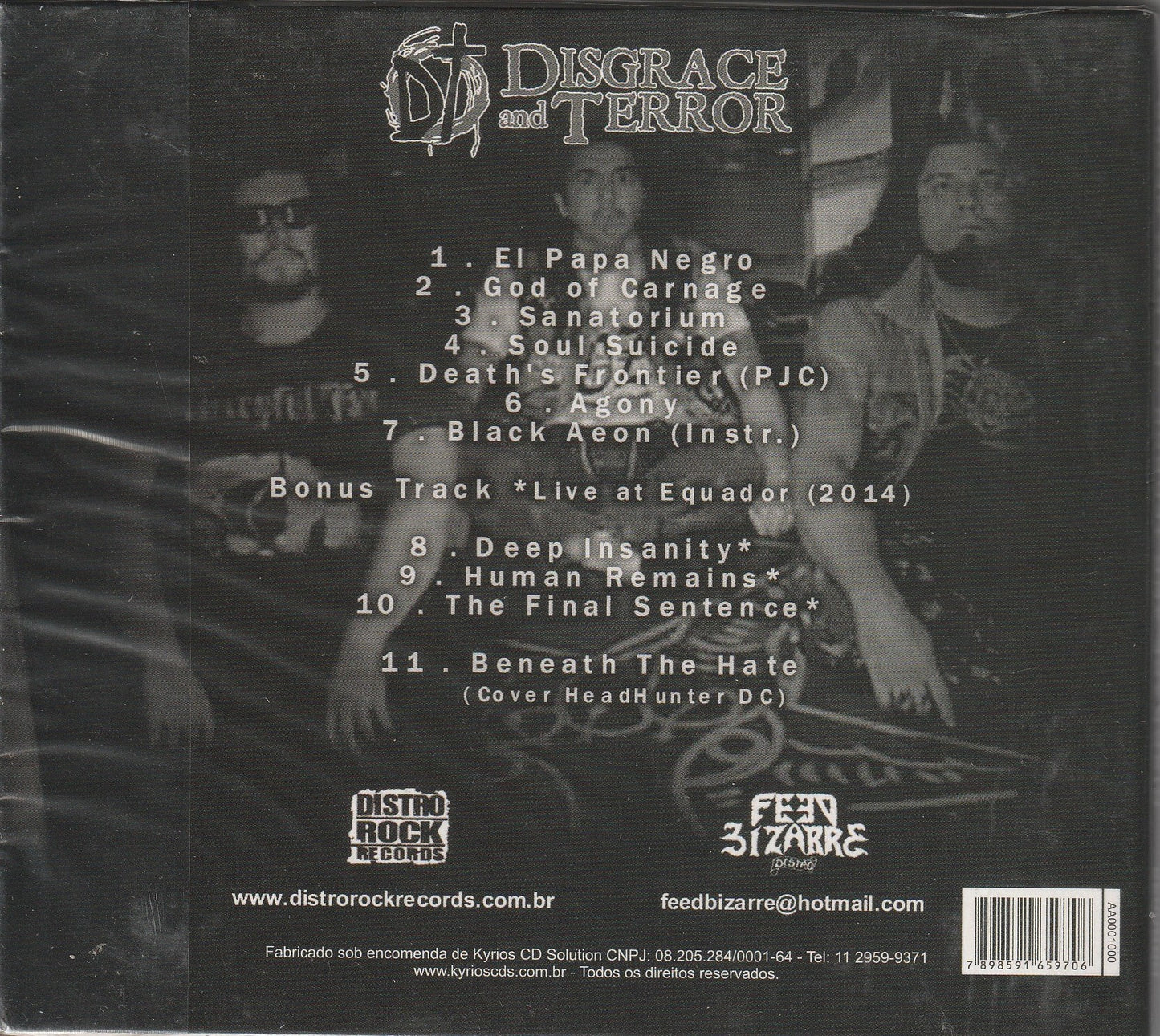Disgrace And Terror - El Papa Negro CD