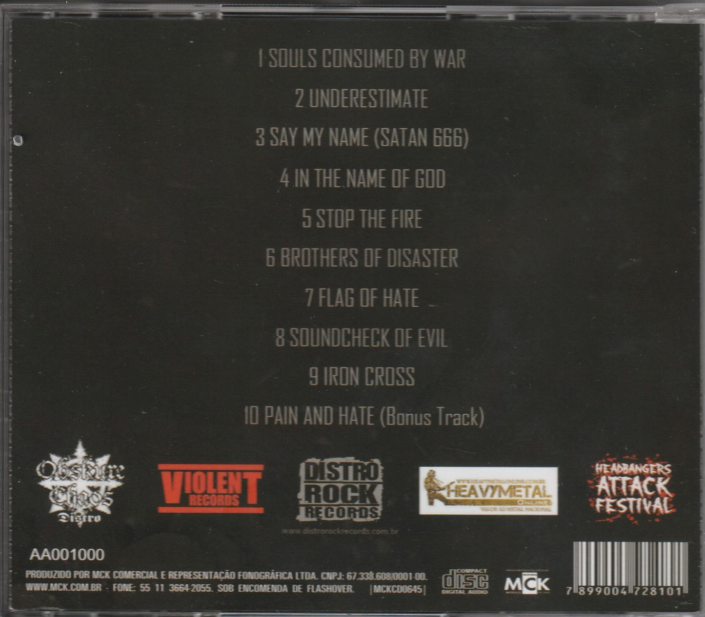 Flashover - Souls Consumed By War CD
