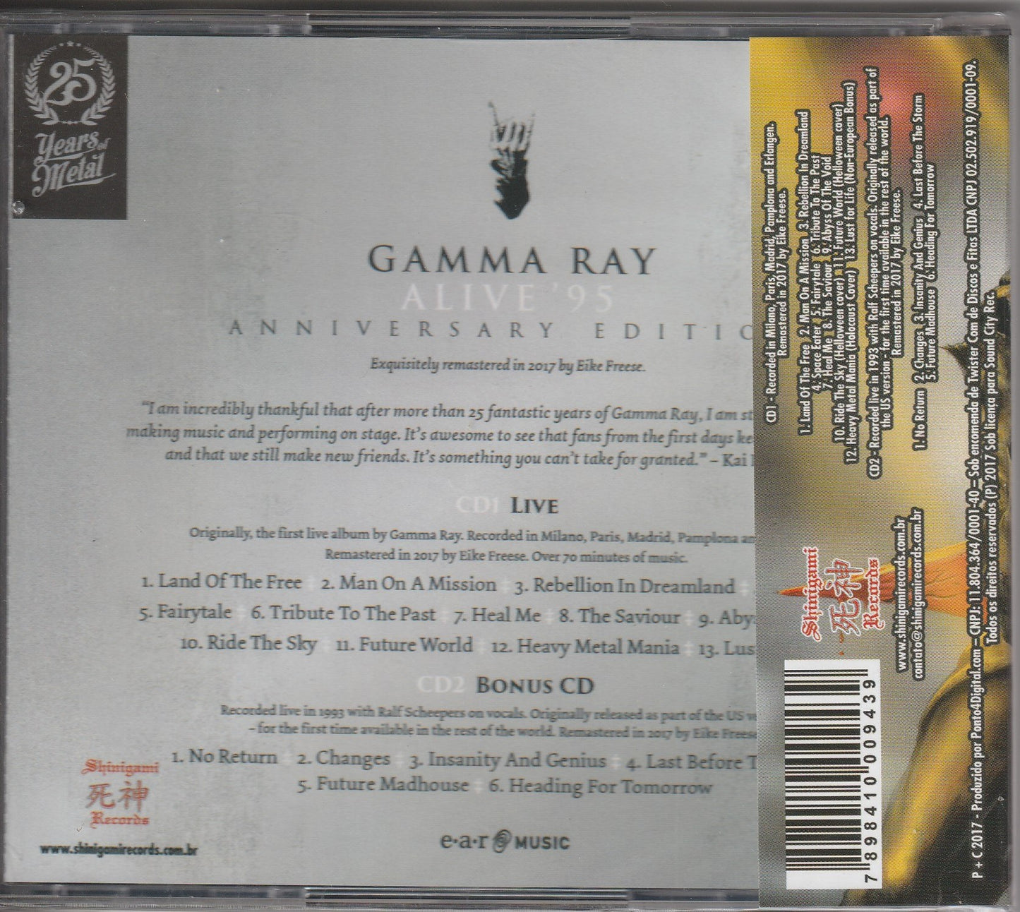 Gamma Ray - Alive '95 2xCD