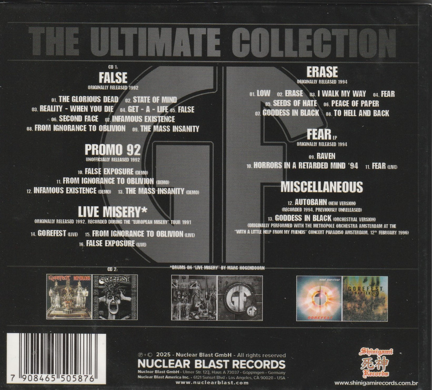 Gorefest – The Ultimate Collection Part II: False & Erase 2xCD