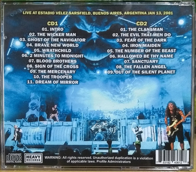 Iron Maiden - Brave Argentina Brave New World Tour 2xCD