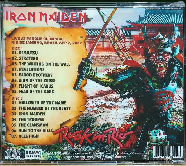 Iron Maiden - Rock in Rio 2022 2xCD