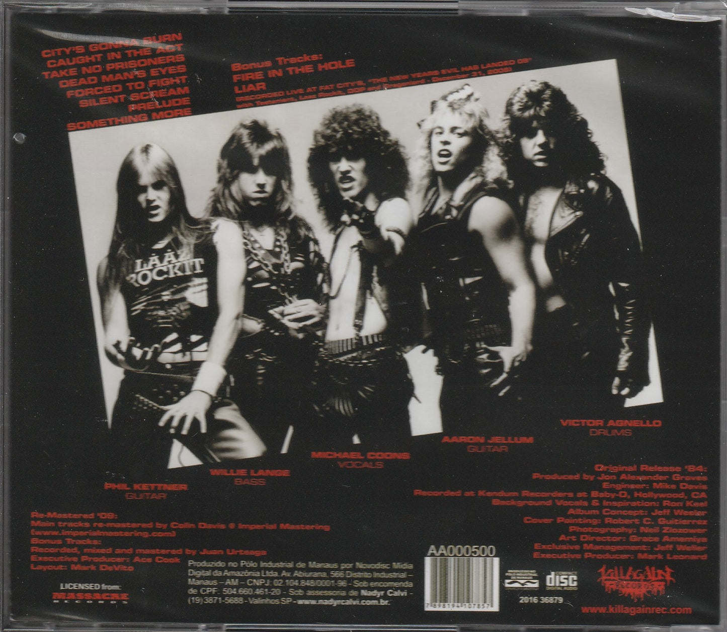 Laaz Rockit - City's Gonna Burn CD