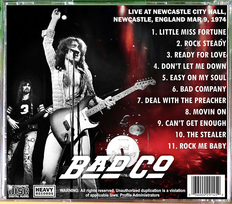 Bad Company - Live Newcastle 1974 CD