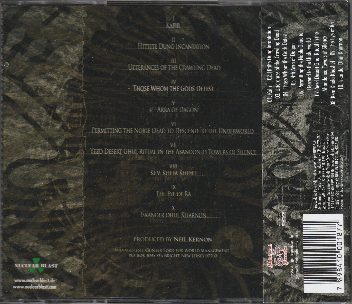 Nile - Those Whom The Gods Detest CD