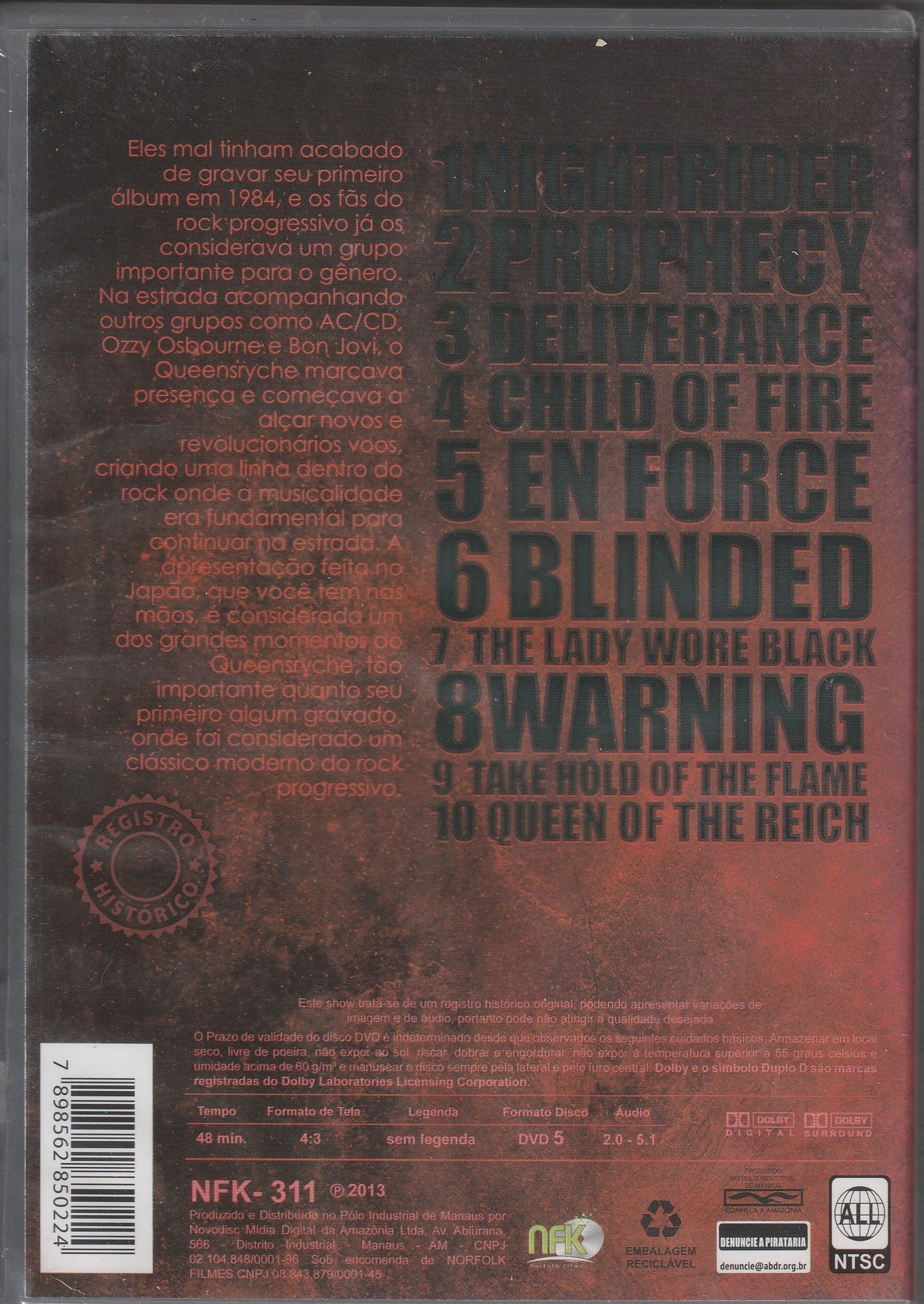 Queensryche - Live In Tokio 1985 DVD