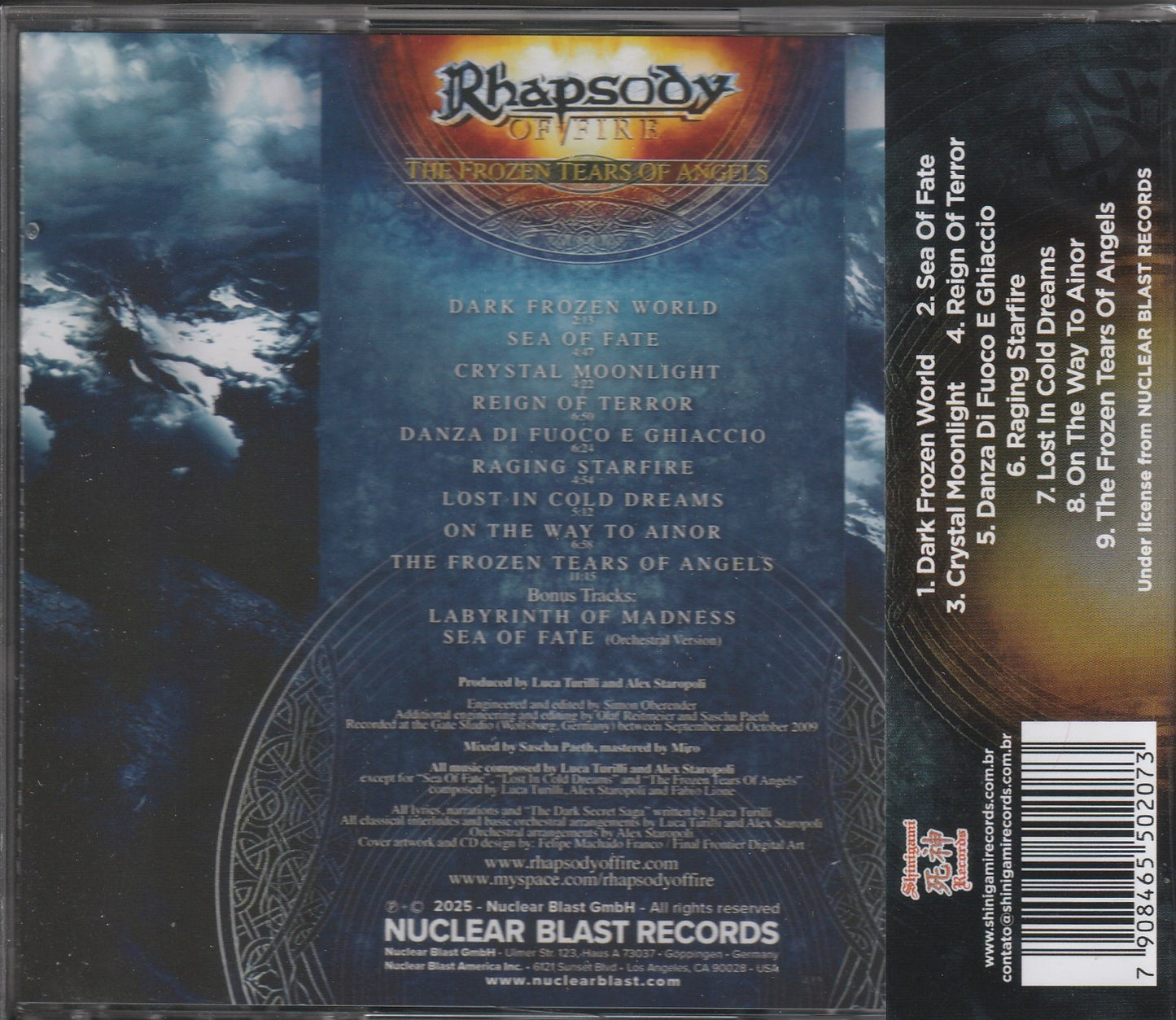 Rhapsody Of Fire - Frozen Tears of Angels CD