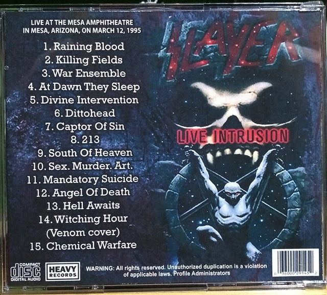 Slayer - Live Intrusion CD