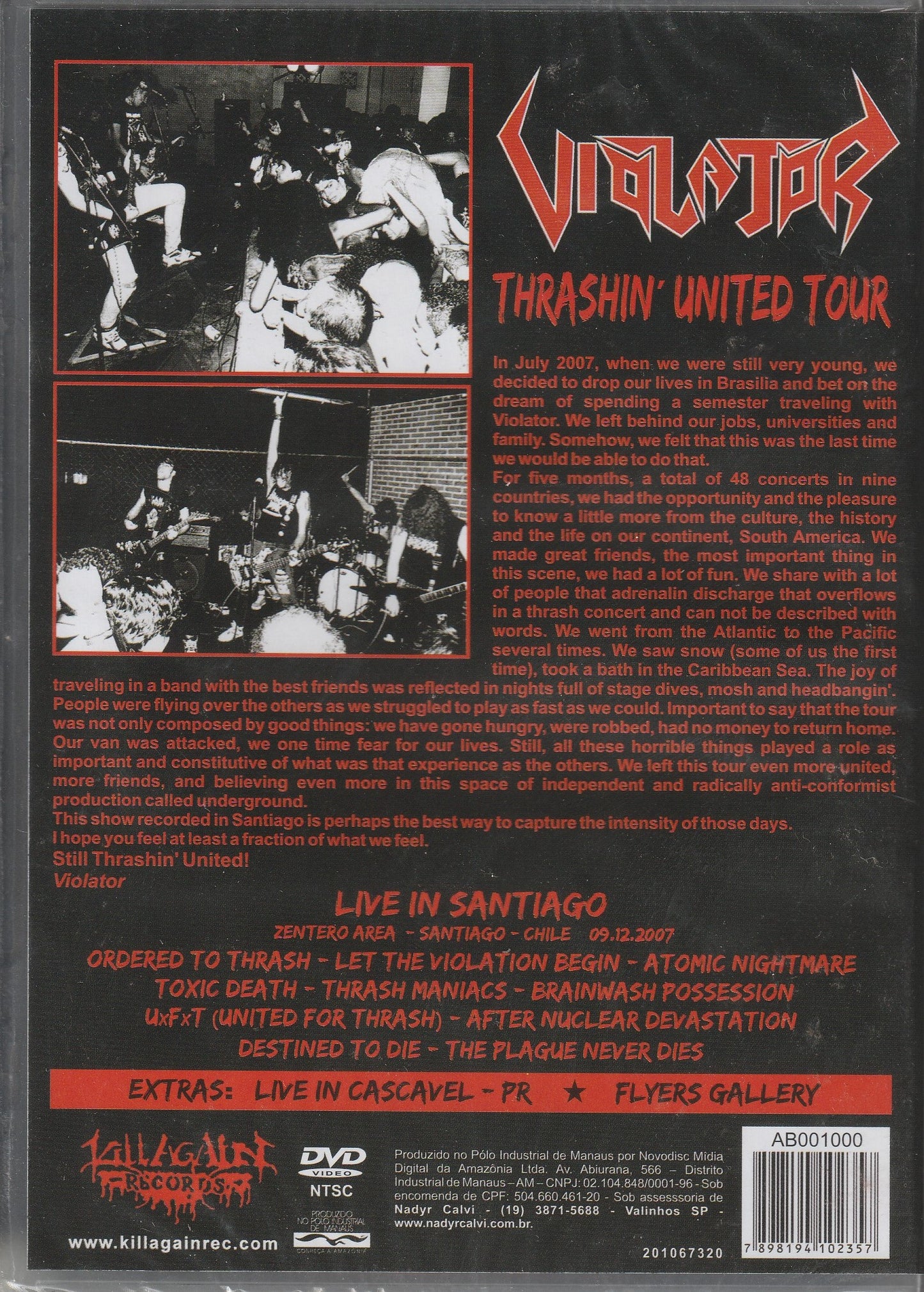 Violator  - Thrashin' United Tour - Live In Santiago DVD