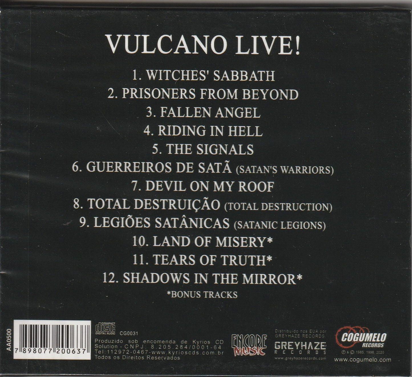 Vulcano  - Live! - CD