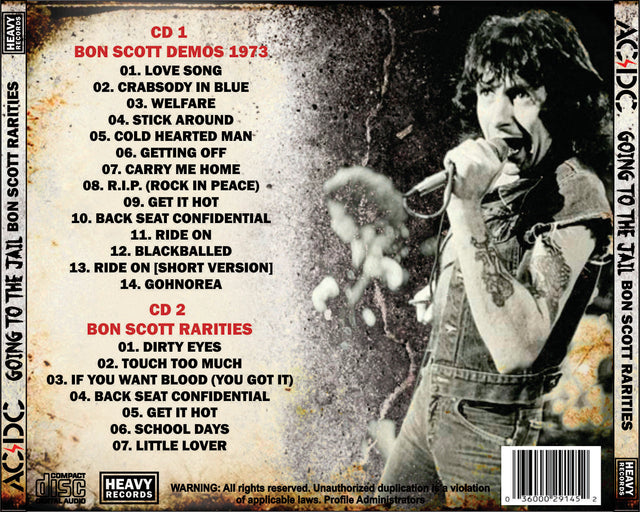 AC/DC - Going To The Jail (Bon Scott Demos 1973) 2xCD