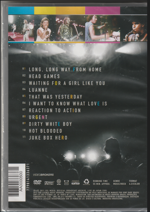 Foreigner - Live In Japan 1985 DVD