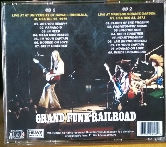 Grand Funk Railroad - Crossing The USA 2xCD