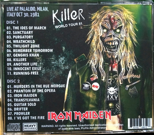 Iron Maiden - Murders In Milano Killer World Tour 2xCD