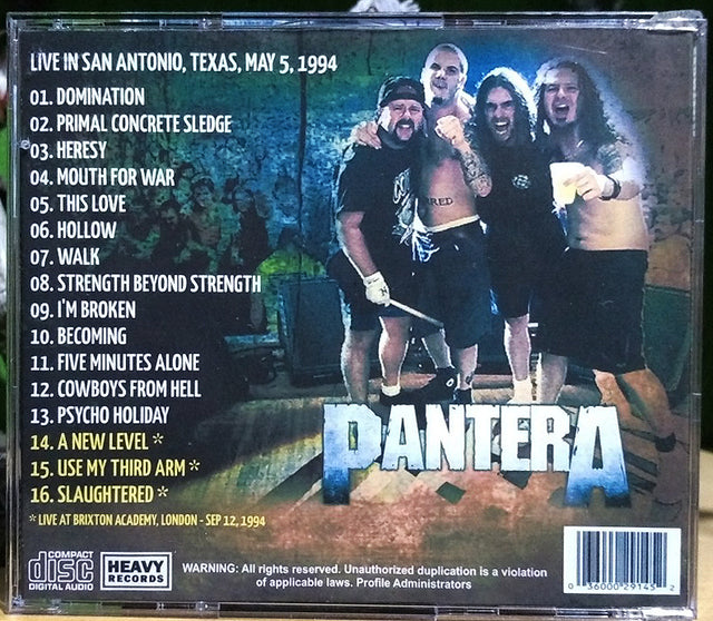 Pantera - Domination In Texas CD