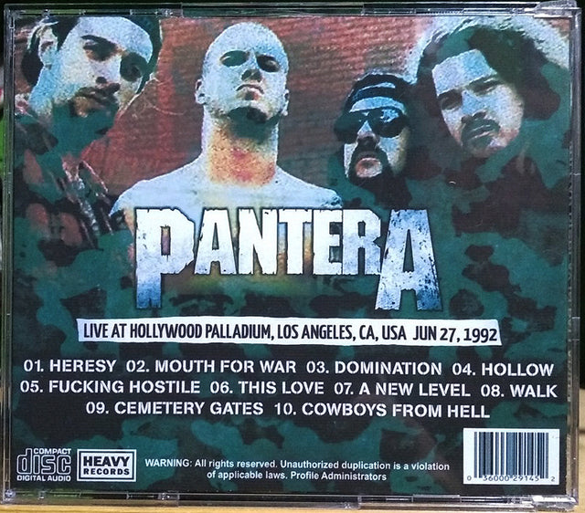 Pantera - Vulgar Display In Palladium CD