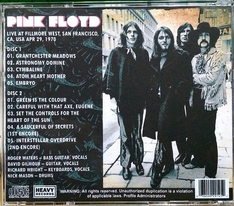 Pink Floyd - Interstellar Fillmore 2xCD