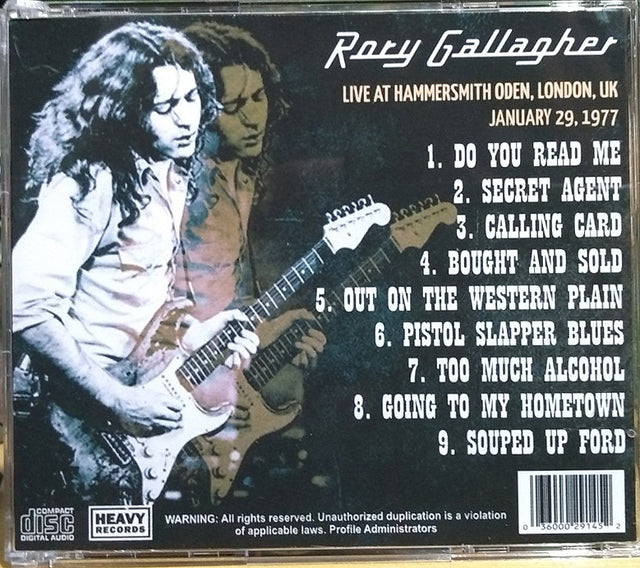Rory Gallagher - Hammersmith Odeon 1977 CD