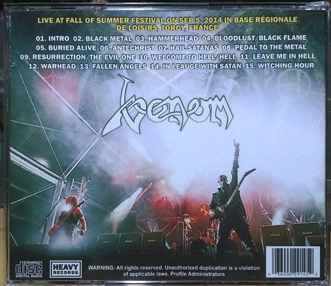 Venom - Buried Alive In France - Fall Of Summer 2014 CD