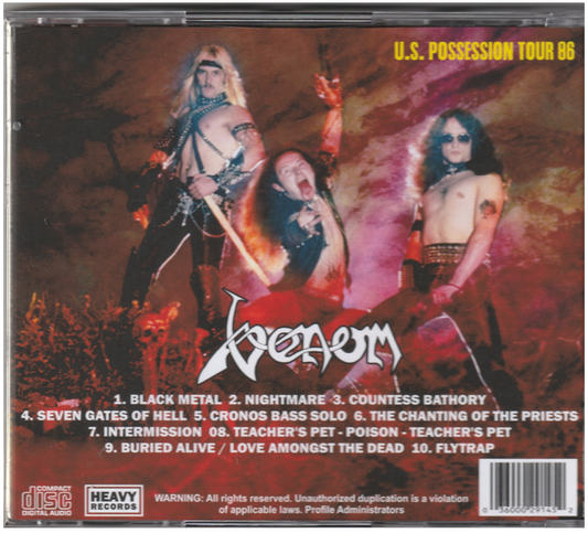 Venom - U.S. Possession Tour 86 CD