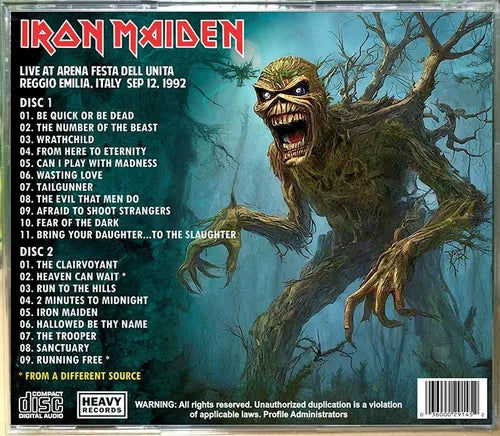 Iron Maiden - Monsters Of Rock 1992 In Italy 2xCD