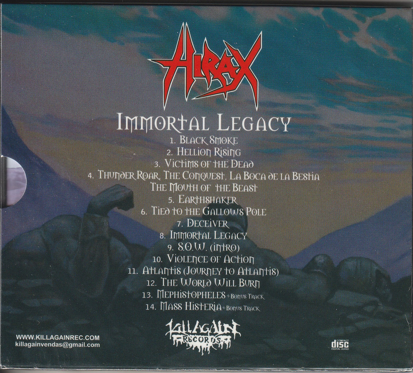 Hirax - Immortal Legacy CD