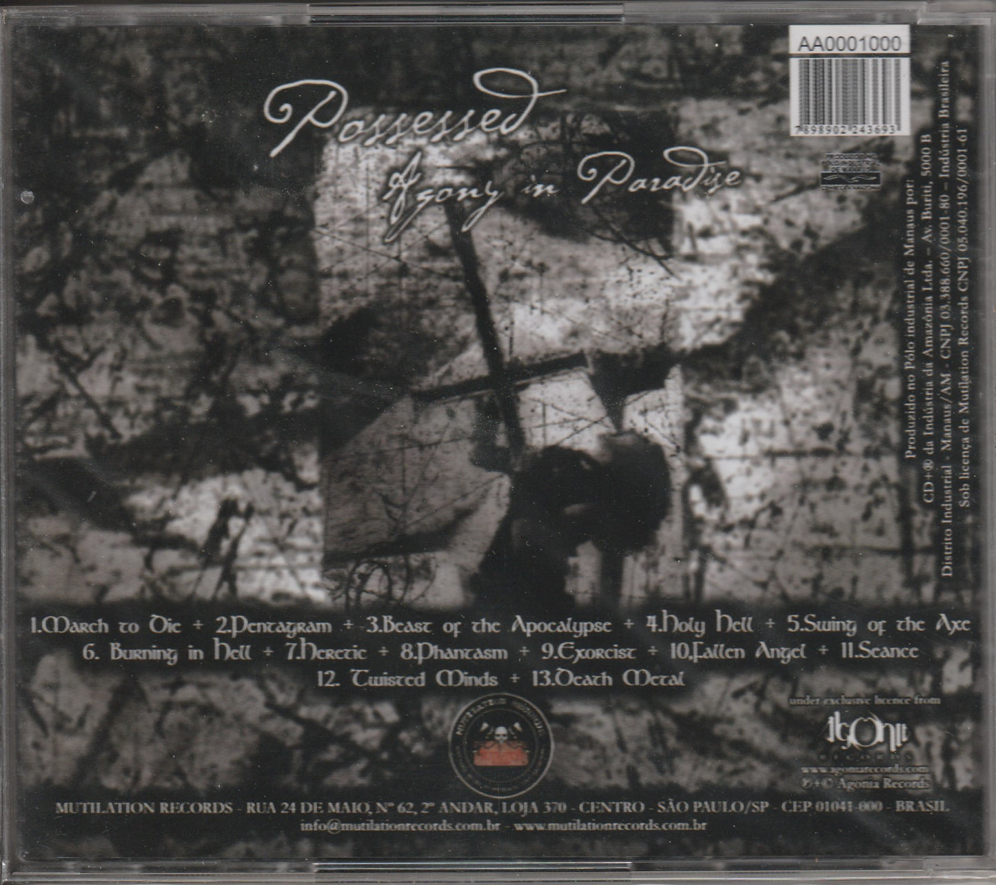 Possessed - Agony In Paradise CD