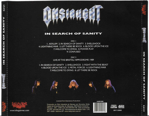 Onslaught  - In Search Of Sanity - 2xCD