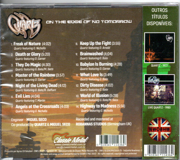 Quartz  - On The Edge Of No Tomorrow - CD