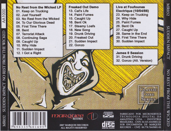 Sudden Impact  - No Rest From The Wicked - CD