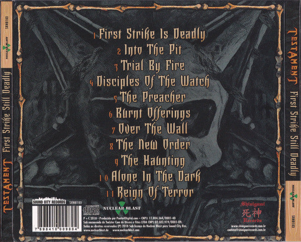 Testament  - First Strike Still Deadly - CD