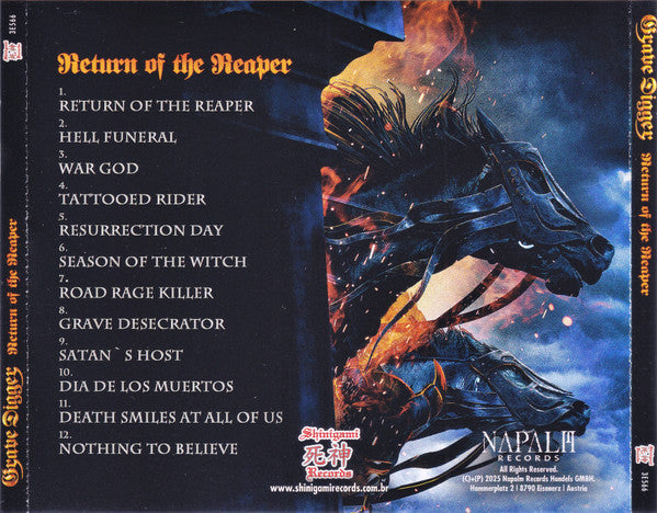 Grave Digger  - Return Of The Reaper - CD