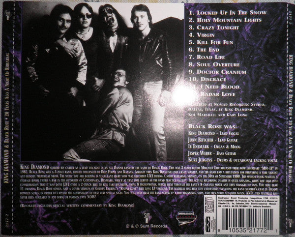 King Diamond  And Black Rose  - 20 Years Ago - A Night Of Rehearsal - CD