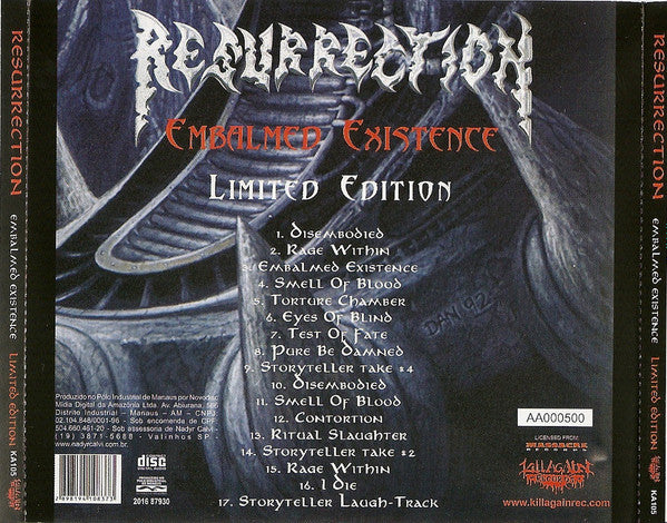 Resurrection  - Embalmed Existence - CD