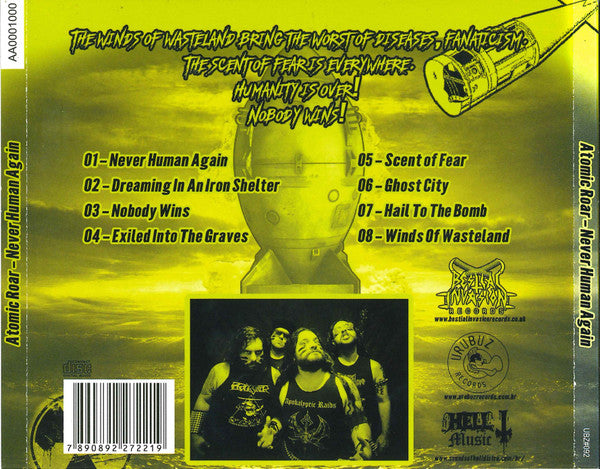 Atomic Roar - Never Human Again CD