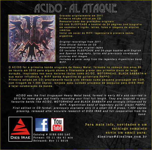Acido ‎– Al Ataque CD