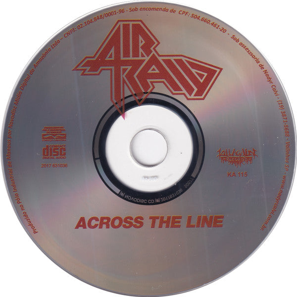 Air Raid ‎– Across The Line CD